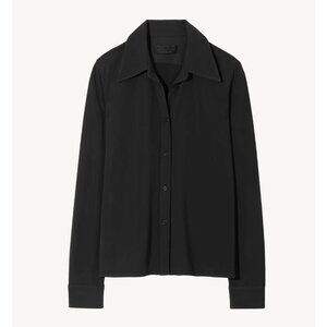 Black Size Small NWT 100% Viscose Long Sleeve Blouse